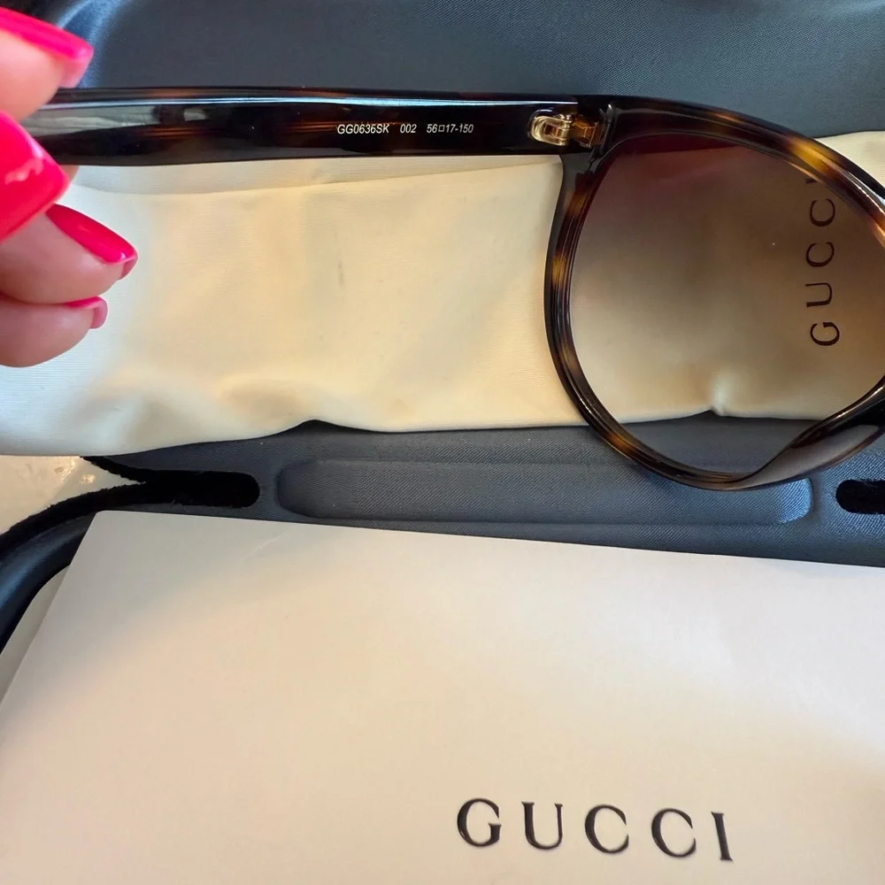 Brand New! Gucci Havana Cat-Eye Tortoise Sunglasses - Picture 6 of 6
